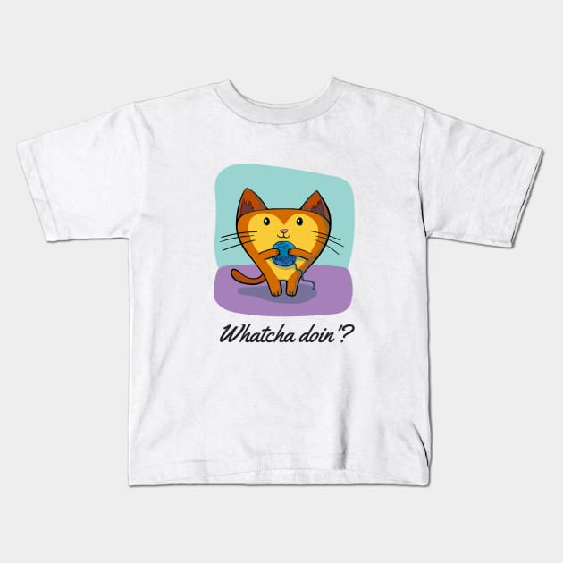 Whatcha doin'? Kids T-Shirt by bazza234